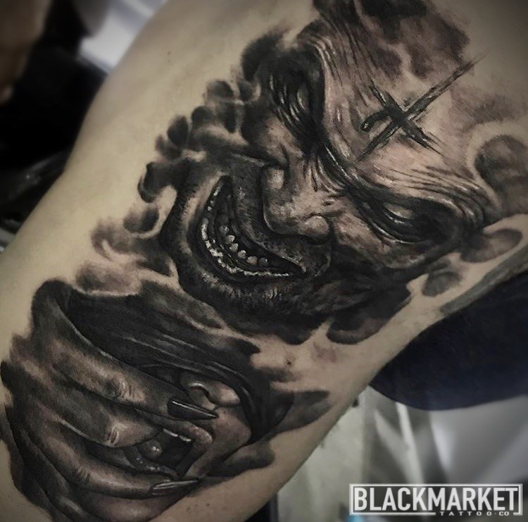 Realism black and grey tattoo by Zbanger