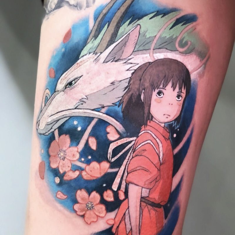 Spirited Away anime tattoo by Nicky D