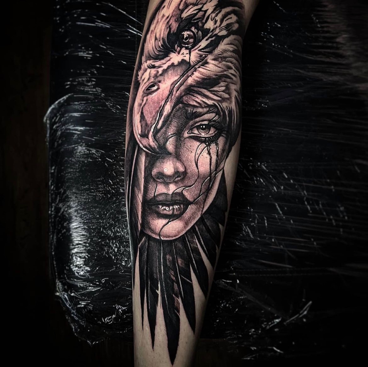 how would a white on black tattoo like this heal? : r/TattooDesigns